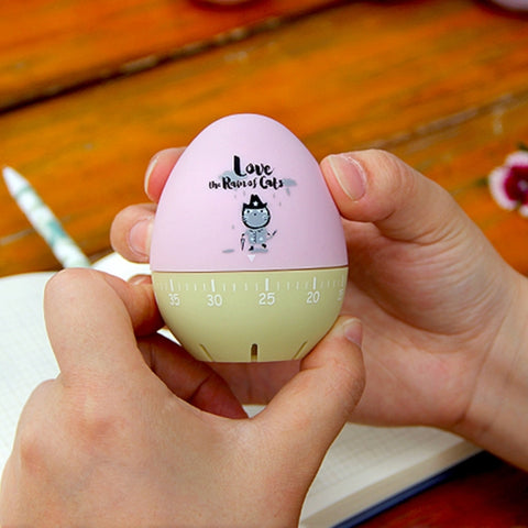 Simpatico cartone animato meccanico uovo timer da cucina sveglia gli studenti imparano le macchine per la gestione del tempo, consegna casuale dei colori, Egg