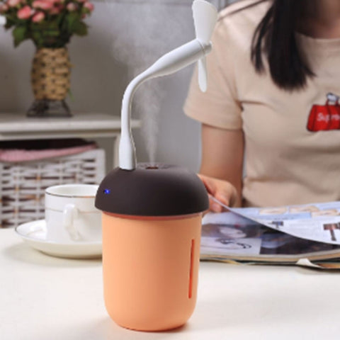 Humidificateur à nebbia fredda pour aromathérapie à ultrasons essentiel en forme de champignon avec chargeur USB multifonction 3 en 1 avec port USB estesa
