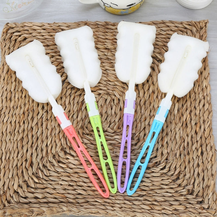 10 PCS Removable Handle Sponge Cleaning Cup Brushes Wash Cup Brush for Glass Milk Bottle / Coffee Cup / Glass Cup, Size: 25.5x6cm, Random Color Delivery...