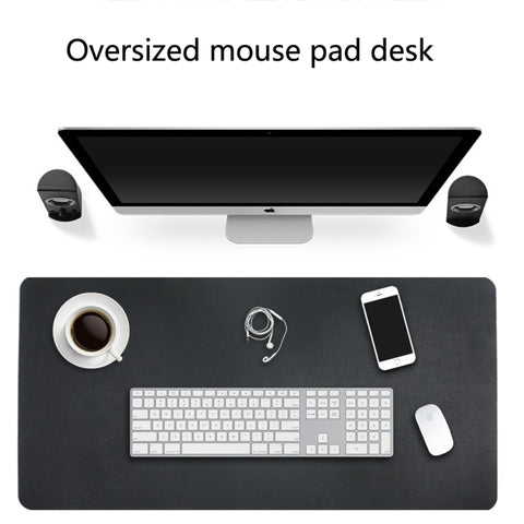 Tapis pour souris multifonction en cuir PU à double face pour tastiera, tapis de table, tapis d'écriture pour ordinateur, dimensions : 120 x 60 cm, taille : 120 x 60 cm (noir rouge), taille : 120 x 60 cm, taille : 120 x 60 cm (vert + argent).