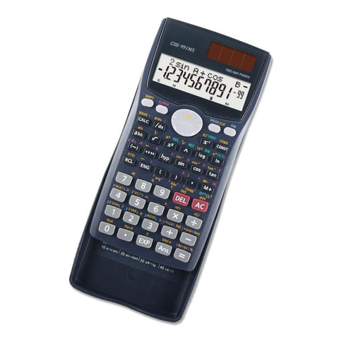 OSALO OS-991MS 10 + 2 chiffres Affichage à double fonction Fonction étudiante multifonctionnelle Calculatrice scientifique Calculatrice à double puissance d'énergie solaire, OS-991MS