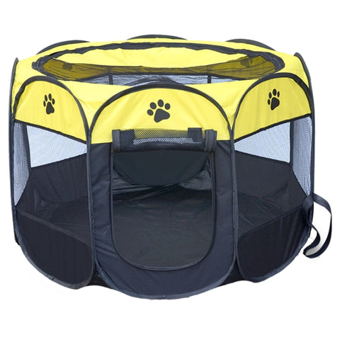 Tenda per cani impermeabile in tessuto Oxford di moda, pieghevole, ottagonale, per esterni, per animali domestici, M, dimensioni: 91 x 91 x 58 cm, Size: M (Yellow), Size: M (Red), Size: M (Magenta), Size: M (Blue), Size: M (Coffee)