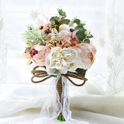 Matrimonio con fiori Accessori per bouquet da sposa Forniture per decorazioni di nozze per feste di damigella d'onore, diametro: 24 cm, D520