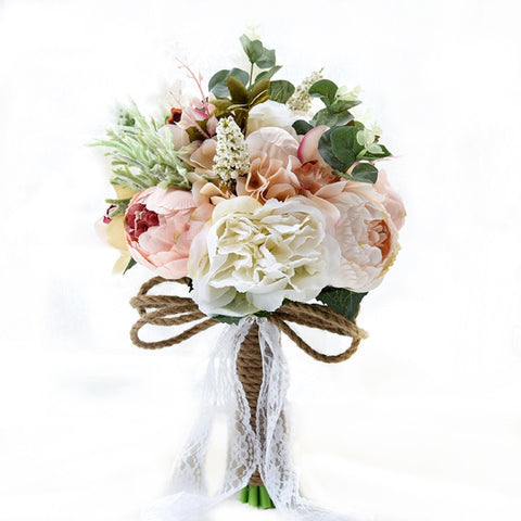Matrimonio con fiori Accessori per bouquet da sposa Forniture per decorazioni di nozze per feste di damigella d'onore, diametro: 24 cm, D520
