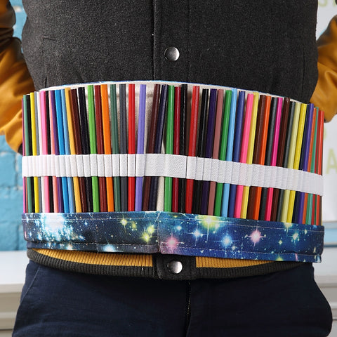 Astuccio par penne con stampa Cosmic Galaxy à 36 emplacements, astuccio per matite in tela, astuccio arrotolabile per Cancelelleria, 36 Slots