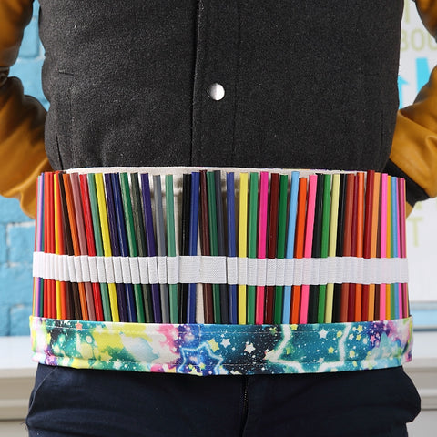 Astuccio per penne con stampa Cielo stellato a 48 slot, astuccio per matite in tela, astuccio arrotolabile per cancelelleria, 48 Slots