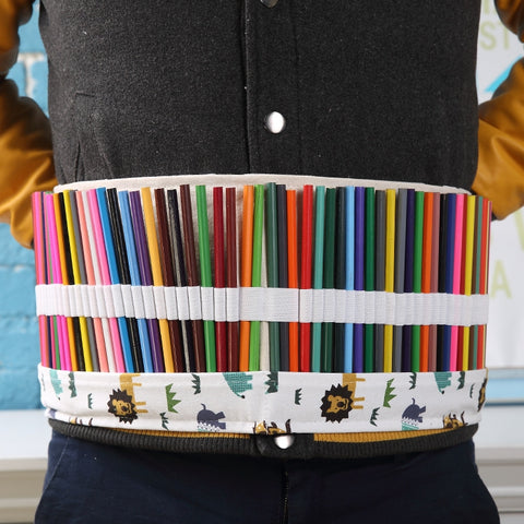 36 slot Astuccio per penne con stampa animalier in tela Astuccio per matite in tela Astuccio arrotolabile per cancelleria, 36 Slots - Novalix Store