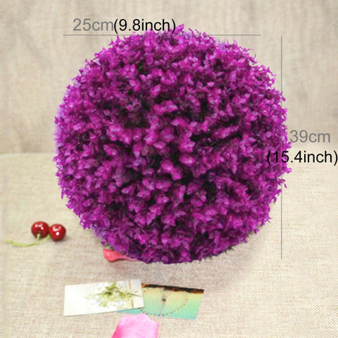 Palla Topiaria Eucalipto Viola Artificiale per Decorazioni di