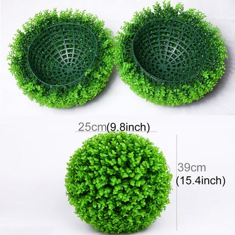 Palla Topiaria Artificiale Verde Eucalipto per Decorazioni di