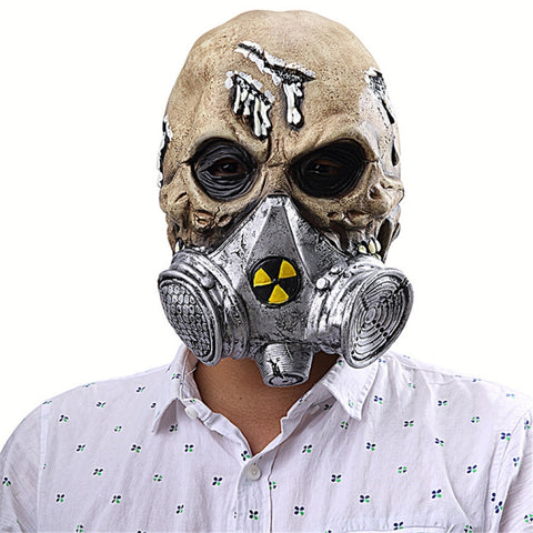 Halloween Festival fête treillis Maschera antigas biochimica Scheletro Maschera spaventata Copricapo, gaz biochimique