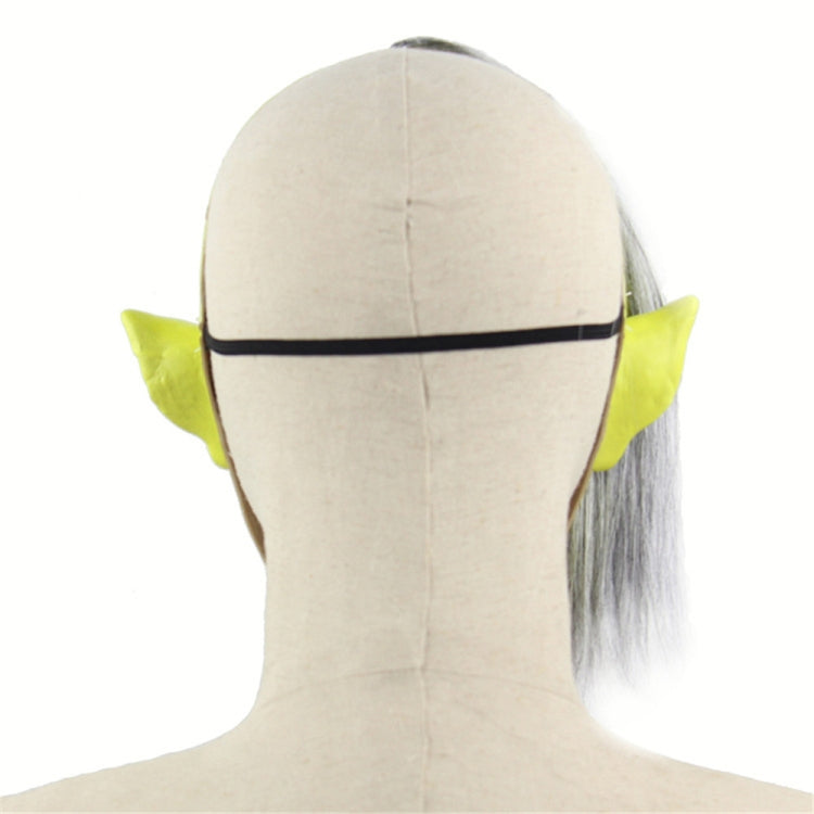 Maschera da clown spaventosa in lattice con viso verde e capelli -