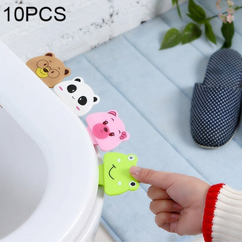 10 pièces simpatico cartone animé portable comodo coperchio WC menzione ensemble WC, consegna in stile casuale, dispositif de couvercle de toilette de dessin animé mignon
