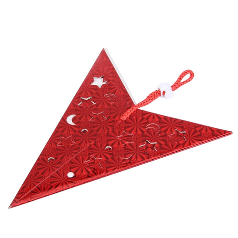 Pentagramma in carta olografica 3D con decorazione natalizia con diagonale da 30 cm (completamente estesa), consegna a colori casuali, 60cm