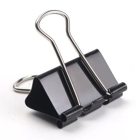100 clip en metallo nero da 19 mm par note, clip par carta da lettera, rilegatura per ufficio, 100PCS / 19mm