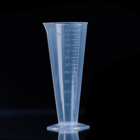 10 PZ 100 ml Boccetta di plastica PP per uso alimentare Cono digitale Misurino Cilindro Bilancia Misura strumenti di laboratorio di vetro da laboratorio, 100ml - Novalix Store