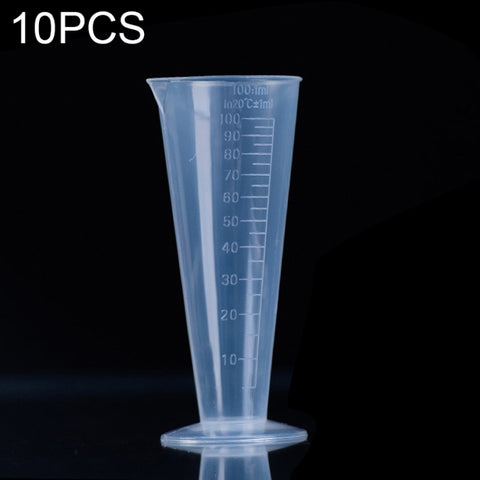 10 PZ 100 ml Boccetta di plastica PP per uso alimentare Cono digitale Misurino Cilindro Bilancia Misura strumenti di laboratorio di vetro da laboratorio, 100ml - Novalix Store