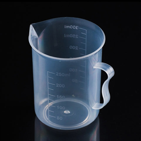 10 PZ 250 ml Boccetta in plastica PP per uso alimentare Misurino digitale Cilindro Scala Misura strumenti da laboratorio in vetro, 250ml