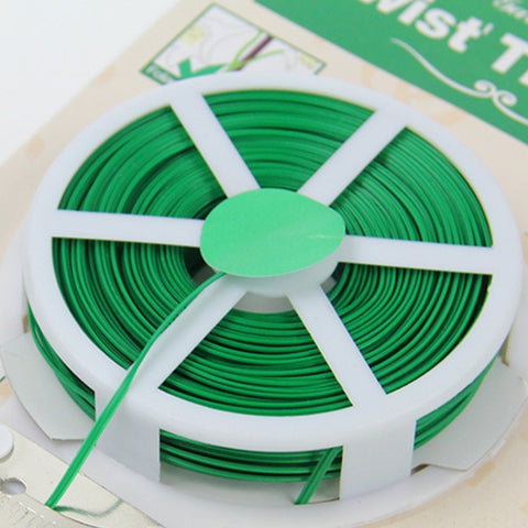 Accessoires de jardin de 50 m Paquet d'accessoires Fil de plastique pour fleurs en legno Bobine pour laisser le sol Bobine pour laisser le sol avec taglierino, Paquet Ligne d'attache en bois de fleur en plastique