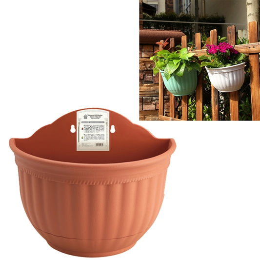 Vasi sospesi a parete in stile europeo Bacino semicircolare sospeso a parete in similpelle Vasi in vaso per interni ed esterni, grandi dimensioni: 27 * 15 * 22,2 cm, consegna colore casuale, Large Size