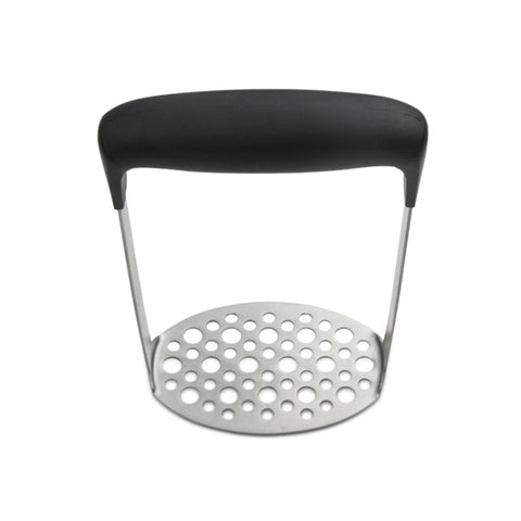 Schiacciapatate manuale in acciaio inossidabile con zucca e patate con manico orizzontale ampio ed ergonomico, Single layer stainless