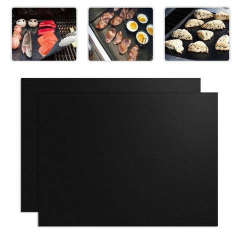 Tappetini antiaderenti per barbecue, spessore 0,2 mm, 2 pezzi, dimensioni: 40x33 cm, 2 PCS