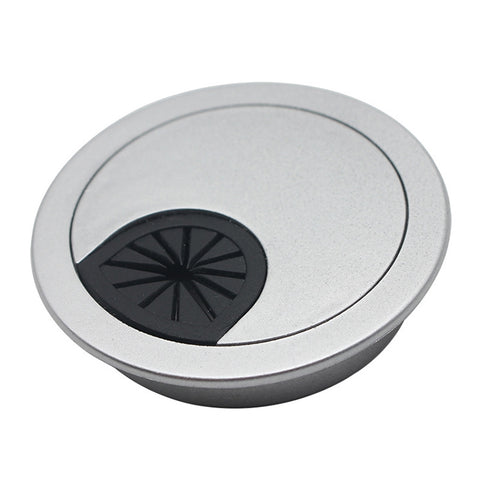 Copriforo per scatola di filettatura rotonda in plastica da tavolo per computer da scrivania da 10 pezzi, diametro del foro: 53 mm, 53mm