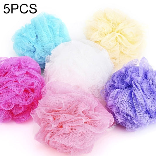 5 pezzi di sfera da bagno a forma di fiore vasche da bagno, sfera fredda, asciugamano da bagno, scrubber, per la pulizia del corpo, maglia, doccia, spugna per lavaggio, consegna colore casuale, Flower Bath Ball Wash Sponge - Novalix Store
