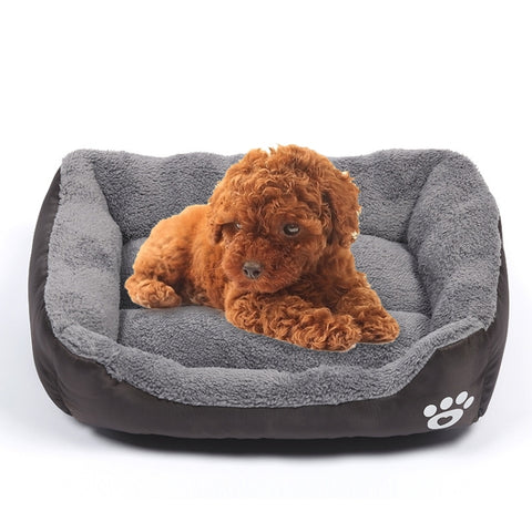 Tappetino per cani Teddy Dog Mat per cani da compagnia caldo autentico Four Seasons color caramello, dimensioni: S, 43 × 32 × 10 cm, Size: S