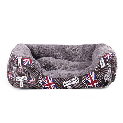 Tappetino per cuccia per cani da compagnia caldo autentico quattro stagioni con bandiera nazionale, dimensioni: L, 66×50×14 cm, Size: L, 66×50×14cm