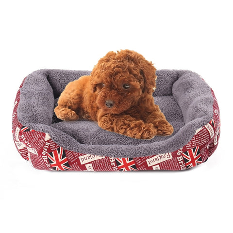 Cuccia per cani con bandiera nazionale Four Seasons, calda e autentica, cuccia per animali domestici, dimensioni: M, 54×42×12 cm, Taglia: M, 54×42×12cm