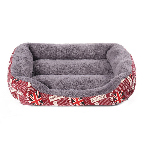 Cuccia per cani con bandiera nazionale Four Seasons, calda e autentica, cuccia per animali domestici, dimensioni: M, 54×42×12 cm, Taglia: M, 54×42×12cm