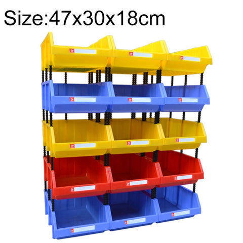 Scatola di plastica obliqua addensata Scatola di parti combinate Scatola di materials, consegna colore casuale, Dimensions: 47 cm x 30 cm x 18 cm, 47 cm x 30 cm x 18 cm
