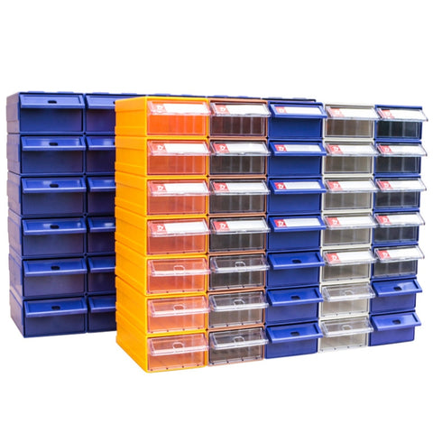 2 pezzi in plastica combinata ispessita tipo cassetto dell'armadio scatola dei componenti scatola del materiale dei blocchi di costruzione scatola dell'hardware, consegna colore casuale, dimensioni: 22 cm x 10,8 cm x 5,5 cm, Size: 22cm x 10.8cm x 5.5cm - Novalix Store