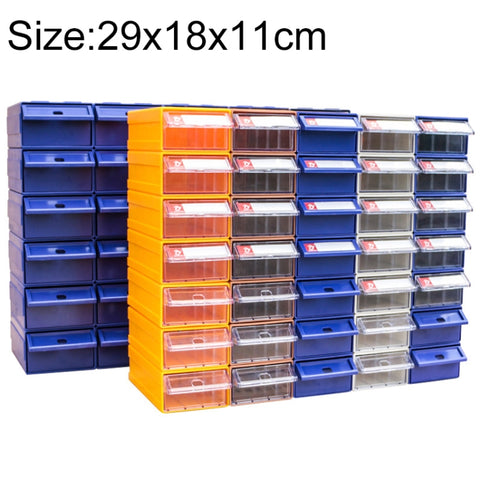 Parti in plastica combinate addensate Tipo di cassetto dell'armadio Scatola dei Componenti Scatola del Materiale dei blocchi di costruzione Scatola dell'hardware, Consegna colore casuale, Dimensioni: 29 cm X 18 cm X 11 cm, Size: 29cm x 18cm x 11cm