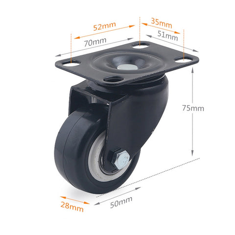 2 pezzi da 2 pollici per mobili, tavolino da caffè, ruota universale silenziosa, 2 inch Universal Wheel - Novalix Store