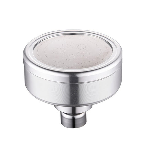 Soffione doccia con getto superiore pressurizzato rotondo in alluminio placcato rimovibile e lavabile, dimensioni: 82 mm, Pattern A