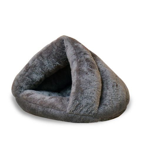 Cuccia per gatti triangolare calda addensata Yurta mongola Cani da compagnia Gatti Dimensioni della casa: L, 45 × 45 × 33 cm, Taglia: L