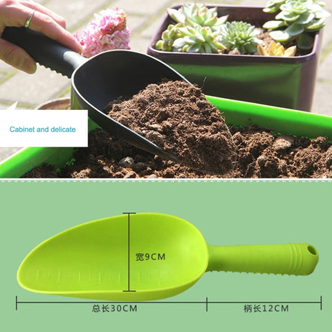 Plateau en plastique pour terre Cucchiaio Cucchiaini Plateau en plastique Attrezzi da giardino Secchio Pala pour coltivazione en vaso Cilindro per mini pianta carnosa Pala per terreno Pala, consegna colore casuale, Cuillère à pelle à sol en plastique