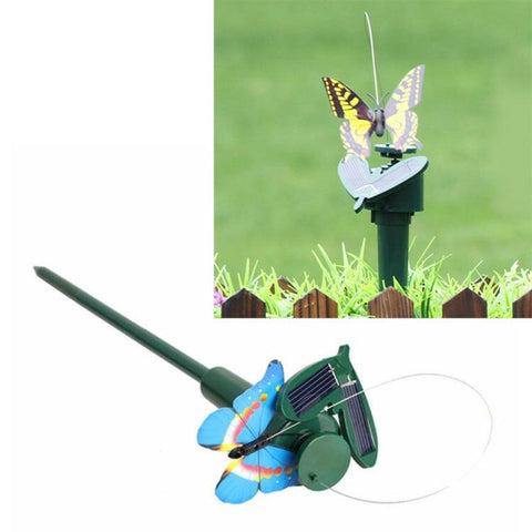 Farfalla rotatif électrique à énergie solaire Colibri Decorativo Simulazione di mosca Farfalla Giocattolo divertente per animali domestici Giardinaggio Decorazione pastorale Giocattoli, Butterfly 2