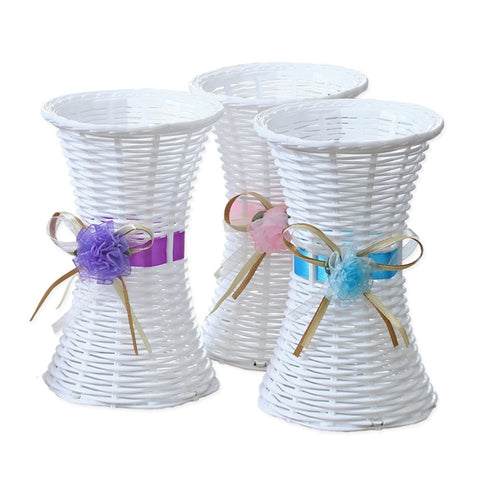 Vasi da fiori in plastica Vasi da fiori di medie dimensioni Moda Balcone Fioriera da giardino Vaso floreale Decorazione per la casa, Nastro Consegna colore casuale, Floral Vase 1