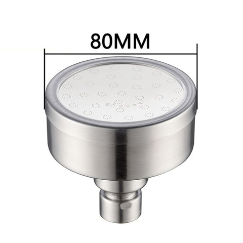 Soffione doccia con getto superiore pressurizzato tondo in acciaio inossidabile 304 rimovibile e lavabile, dimensioni: 80 mm, Pattern C