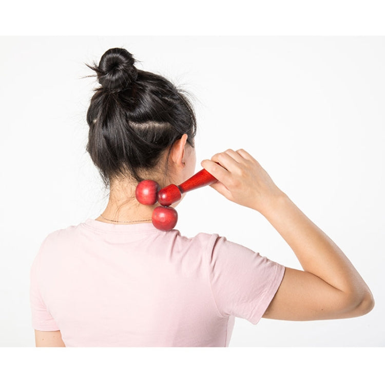 Massaggiatore a rullo in legno wengé per rilassamento muscolare