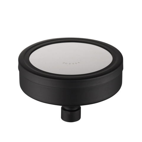 Soffione doccia con getto superiore pressurizzato tondo in acciaio inossidabile 304 rimovibile e lavabile, dimensioni: 118 mm, Pattern H