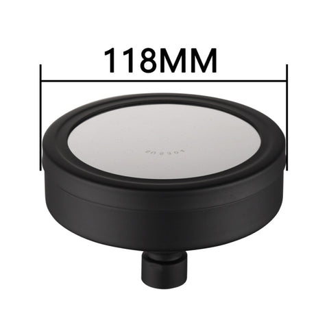 Soffione doccia con getto superiore pressurizzato tondo in acciaio inossidabile 304 rimovibile e lavabile, dimensioni: 118 mm, Pattern H
