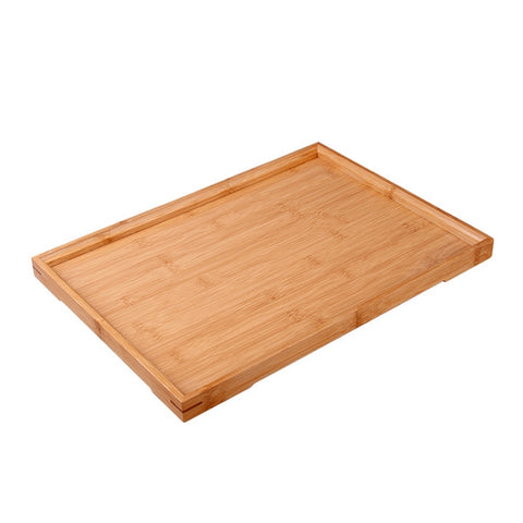 Tavolino da tè in bambù ad angolo retto, dimensioni: 44x32 cm, Size: 44x32cm