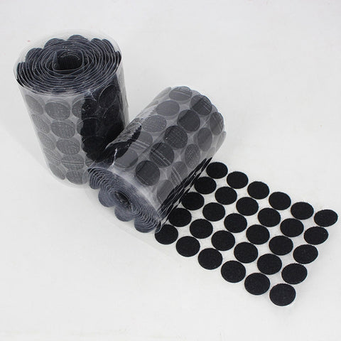 1.000 chiusure a strappo adesive in nylon rotonde da 16 mm, 1000 pezzi, 15mm (Bianco), 15mm (Nero)