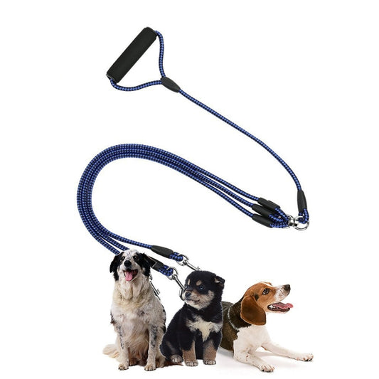 Guinzaglio 3 in 1 per cani in nylon - Lunghezza 124 cm, disponibile