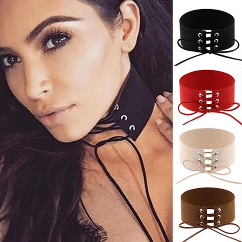 2 pezzi di personalità semplice punk sexy legato collare moda velluto collare osso collana, consegna colore casuale, SFXQ - Novalix Store