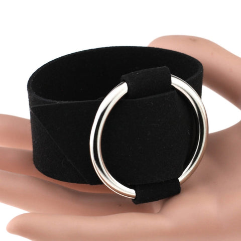 2 pezzi di braccialetti rotondi semplici europei e americani in velluto, braccialetti in metallo alla moda, consegna colore casuale - Novalix Store