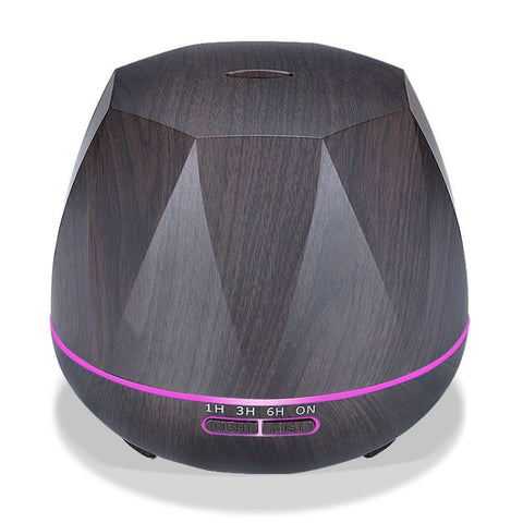 Forma di pesca Grana del legno Umidificatore ad ultrasuoni telecomandato Macchina per aromaterapia Spruzzatore automatico di alcol con luci a LED, Capacità: 400 ml, Spina UK (Colore legno scuro), Peach Shape Dark Wood Color, Peach Shape Light Wood Color